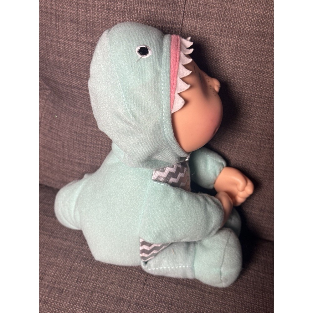 Cabbage Patch Cutie Dinosaur Shark 9" Soft Body plush Doll freckles mint green - Picture 4 of 6